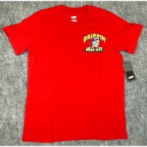 LCKR Boys Youth S 8/10 Red Drippin Since 1974 Skeleton BMX Graphic T-Shirt NWT